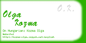 olga kozma business card
